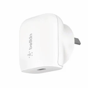 Belkin 20W USB-C PD Wall Charger_ Fast Charge-(WHITE) - Picture 1 of 3
