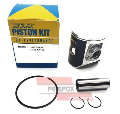 Kawasaki KX125 2004 54mm Bore Mitaka Racing Piston Kit - Image 1 of 3