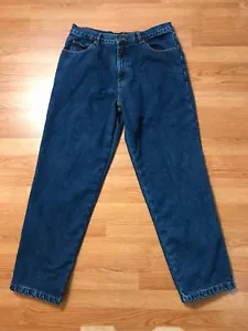 Guide Gear Jeans Mens 36x32 Blue Flannel Lined Straight 100% Cotton *Flaw - Picture 1 of 13