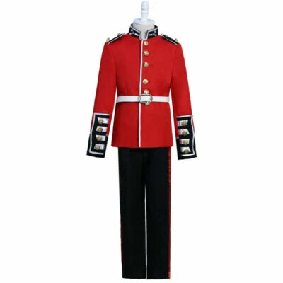 Niños Guardia Real Británica Uniforme Disfraz Chaqueta Húsar Tambor Vestido Elegante Juegos con disfraces Foto 1 de 4