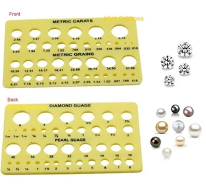Gemstone Measuring Gauge Carat Metric Pearl & Diamond Grain Measuring Gauge 1188 - Picture 1 of 5