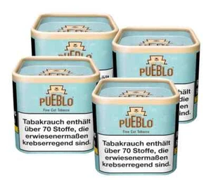 4x Pueblo Blau Feinschnitt Tabak Dose á 100g Drehtabak