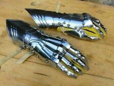 Medieval 18GA Steel Armor Gloves Late Gothic Knight Finger Gauntlets gift item