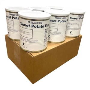 Military Surplus Freeze Dried Emergency Camping Food Sweet Potato Fries- 6 Cans - Picture 1 of 6