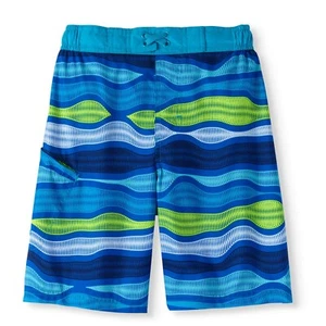 Wonder Nation Swim Short Boys Size S(6/7) Blues Fashion                   --H4-- - Picture 1 of 2