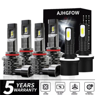 FOR Saturn SC1 SC2 1997-2002 LED Headlight High Low Beam+Fog Light Bulbs Combo - Image 1 of 4