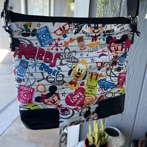Disney Parks I Love Nerds Brains DisNerds Topolino Minnie Borsa a tracolla Pippo - Foto 1 di 14