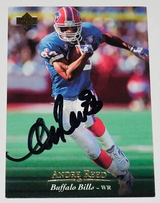 ANDRE REED 1995 UPPER DECK #45 AUTOGRAPHED FOOTBALL CARD (BUFFALO BILLS) - Image 1 of 2