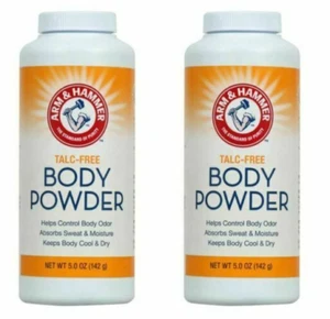 2X Arm & Hammer Talc-Free Body Powder Corn Starch Odor Control 5oz SAME-DAY SHIP - Picture 1 of 5