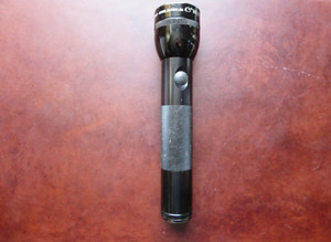 Vintage Maglite 2 D Cell Black Flashlight  10" Mag Lite USA, LED upgrade
