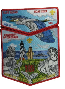 Blue Heron Lodge 349 Tidewater Council VA 2024 NOAC Klappenset ROT Bdr (24-234) - Bild 1 von 2