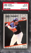 1989 Fleer #124 KIRBY PUCKETT PSA 9 81507149