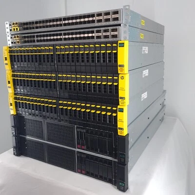 HPE 3PAR 8200 20TB SSD 2x DL380 Gen10 80 Cores 1TB RAM 10Gbit iSCSI Server SAN - Image 1 of 4