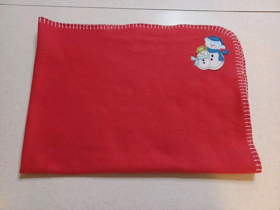 Manta polar para bebé Parents Choice muñeco de nieve rojo Navidad Invierno Foto 1 de 4