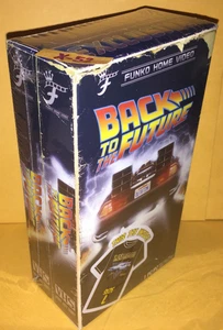 Back to the Future Delorean Car t-shirt L funko BTTF vhs home video box package - Picture 1 of 5