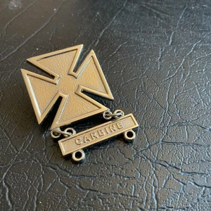 WWII US Army Military Medal Pin Maltese Cross “Carbine” Sterling Silver Metal - Picture 1 of 2
