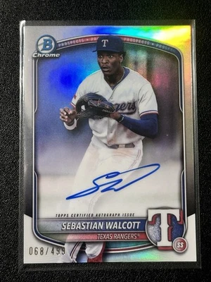 2025 Bowman - Chrome Sebastian Walcott #CPA-SW Refractor /499 (AU, RC) - Image 1 of 3