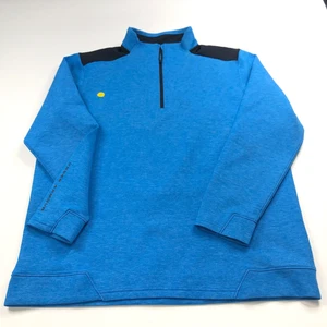 Under Armour ColdGear Golf XL 1/4 Zip Mock Neck Pullover LS Blue PLS READ - Picture 1 of 11
