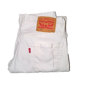Levi's 511 Herren Größe 30 x 30 weiß Denim Jeans Hose Zip Fly - Bild 1 von 8