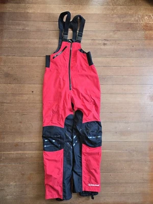 Pure Polaris Men's Snowmobile Ski Bib Overalls Red/Black Zip Leg, Size M - Image 1 of 4