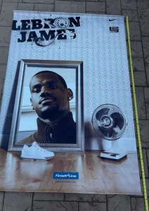 Nike LeBron James Finish Line 2005 Footlocker Promotional Vinyl Banner - Picture 1 of 6