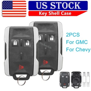 2 para Chevrolet Colorado Silverado 1500 2500 3500 2014-2020 mando a distancia llavero carcasa - Imagen 1 de 7