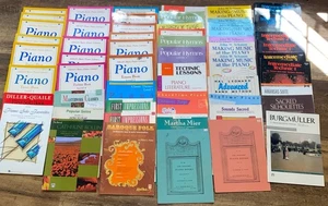 Lotto 55 Libri Base Pianoteca Giovani Principianti Intermedio Recital Teoria - Foto 1 di 10