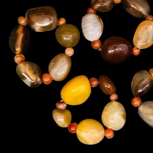 Agate Napkin Rings – Set of 7 Natural Stone Holders - Bild 1 von 6