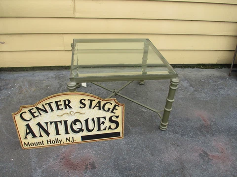 47718  Glass Top Decorator Coffee Table Stand QUALITY Cover