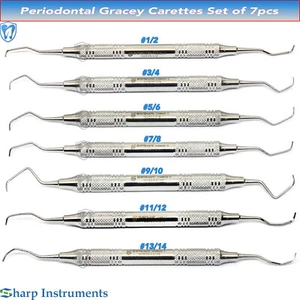 Periodontal Gracey Curettes Curetas Küretten Κούρετες Kouretas Dental Instrument - Picture 1 of 27