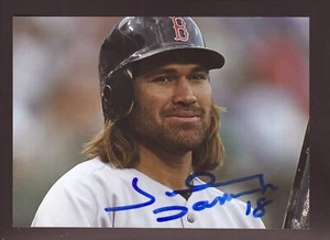 Johnny Damon Autograph Boston Red Sox Glossy 5x7 Color Photo - Picture 1 of 1