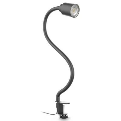 LED Klemmleuchte Leselampe flexibel Tischlampe Schreibtisch flex schwarz 5W GU10 - Bild 1 von 4