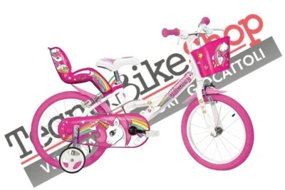 Bici per Bambina Bicicletta Dino Bikes Unicorn 164R-UN - Taglia 16" Pollici