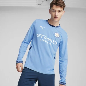 PUMA Manchester City 24/25 Home Long Sleeve Jersey Football Top - Mens - Picture 1 of 7