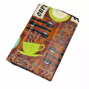 Coffee Lovers Java Beans Flannel Backed Vinyl Tablecloth 52 x70in Rectangular - Picture 1 of 1
