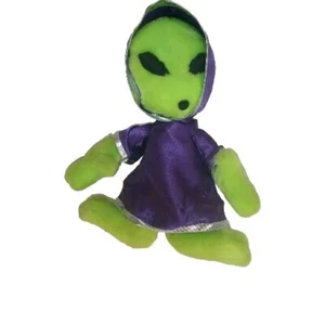 Vintage Nanco Believe The Alien Plüsch Puppe Spielzeug 1996 lila Hoodie Umhang - Bild 1 von 5