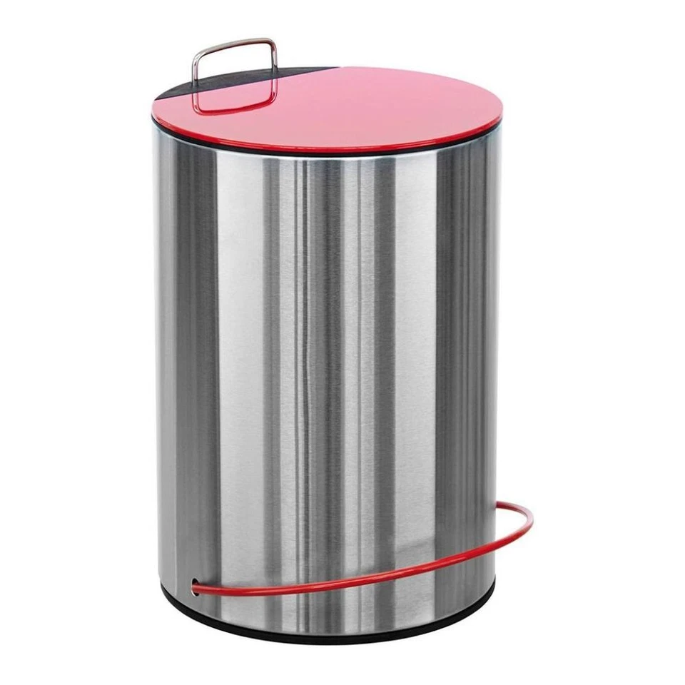 Treteimer Abfalleimer Kosmetikeimer Mülleimer Tretmülleimer Bad Eimer 5 L rot - Bild 1 von 1