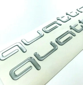 Emblema de insignia delantera/trasera con logotipo quattro para Audi A3 A4 A5 A6 A7, universal 200x23 mm - Imagen 1 de 4