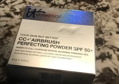 IT Cosmetics Your Skin But Better CC+ Airbrush Perf. Powder w/ SPF 50+ NIB! Med. - Image 1 of 2