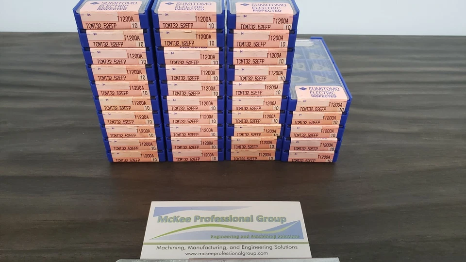 Sumitomo Cermet Inserts (Brand New Factory Seal) - TCMT 32.52 16T308N EFP T1200A - Image 1 of 2