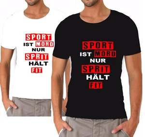 CAMISA DE DIVERSIÓN DEPORTIVA IST MORD SOLO COMBUSTIBLE SE MANTIENE EN FORMA MALLE CAMISETA DE FIESTA DESPUÉS - Imagen 1 de 4