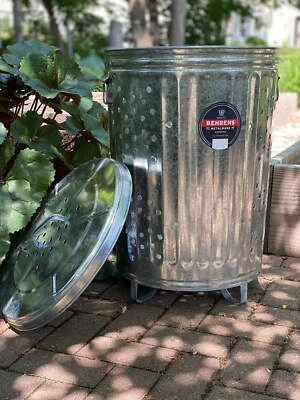 燃烧桶笼金属耐用钢垃圾叶垃圾燃烧20加仑家用 — 第 1/4 张图片