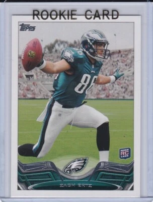 TARJETA DE NOVATO ZACH ERTZ 2013 Topps Fútbol VARIACIÓN DE FOTO RARA Eagles Fly $$ RC! Foto 1 de 2