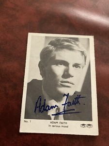 No. 1 - ADAM FAITH In serious mood  - A&BC Golden Boys Gum card 1960 