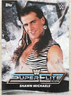WWE TOPPS SUPERSTARS 2021 SUPER ELITE ICON SHAWN MICHAELS WRESTLING CARD WWF IC5 - Image 1 of 2