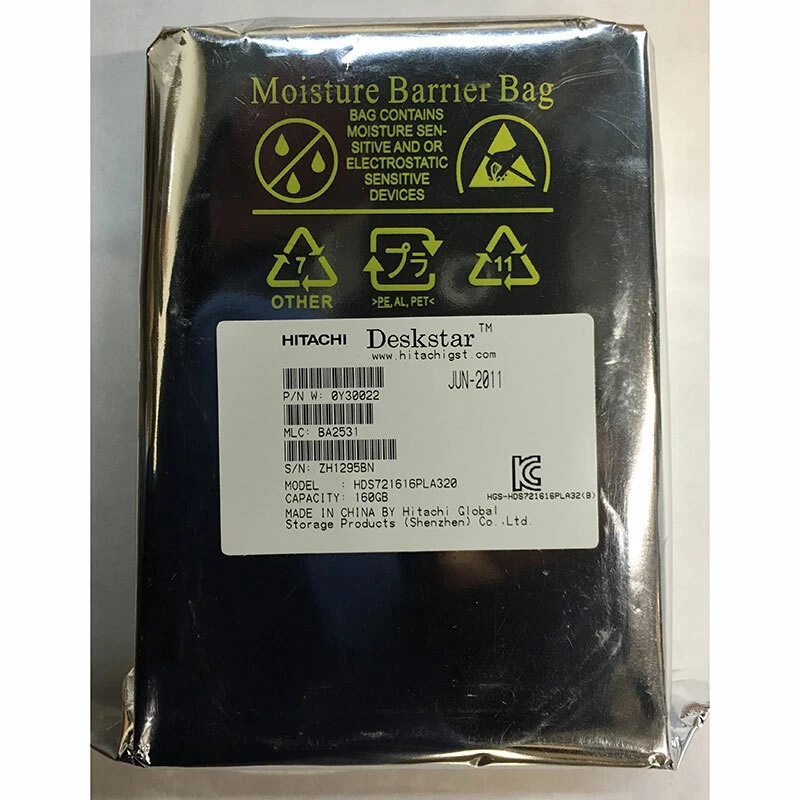 0Y30022 - Hitachi 160GB 7200 RPM SATA 3.5" HDD manufacture refurbished - Image 1 of 1