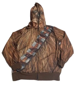 Chewbacca Hoodie Youth Size Large Star Wars Chewy Zip All The Way Up Mesh Front - Picture 1 of 7