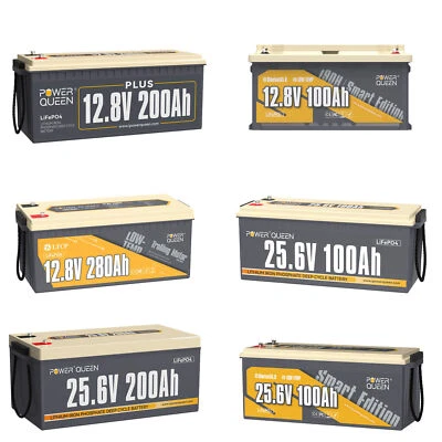 12V/24V 100Ah 200Ah 300Ah Batterie Lithium Bluetooth Batterie LiFePO4 Pur Marine - Photo 1/4