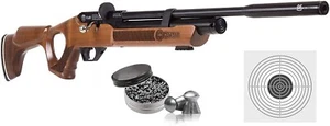 Hatsan Flash Wood QE .25 Cal PCP Air Rifle with 150x Pellets and Targets Bundle - Picture 1 of 7