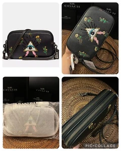 COACH Sadie Crossbody Clutch With Pyramid Eye Black Multi  NEW IN WRAP! - Picture 1 of 19